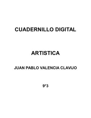 Cuadernillo Digital: MOVIMIENTOS ARTISTICOS