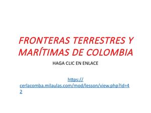 Fronteras De Colombia