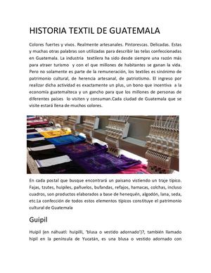 Historia Textil De Guatemal1