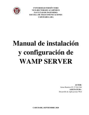 Instalación y configuración de Wamp Server