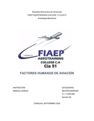 Factores Humanos De Aviacion