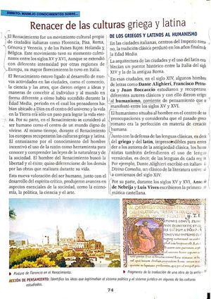 Renacer De Las Culturas Griega Y Latina