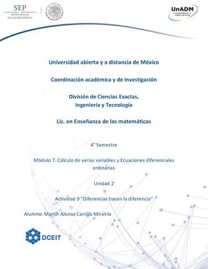 Modelado Matemático por EDO