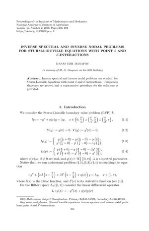 Calaméo - INVERSE SPECTRAL AND INVERSE NODAL PROBLEMS FOR STURM ...