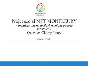 Projet Social 2020 2023 Site Champfleury
