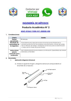 INGENIERÍA DE MÉTODOS - PA2