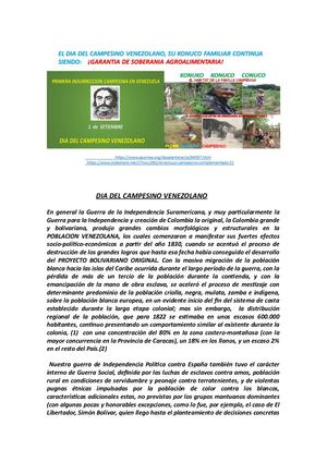 Dia Del Campesino Venezolano