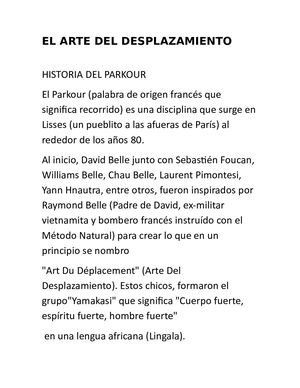 El Arte Del Desplazamiento