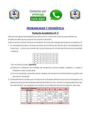 PROBABILIDAD Y ESTADÍSTICA - PA2