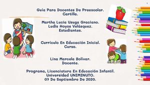 Guía Para Docentes De Preescolar