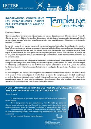 8b Septembre 2020 Travaux Rue Fretin