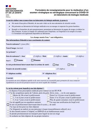COVID-19 Form - English Notes