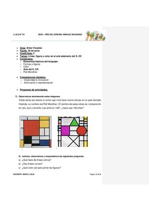 Explorando las lineas, las figuras y el color en el arte abstracto del S. XX- Piet Mondrian