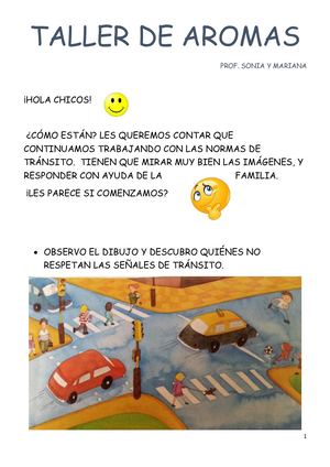 Taller de Aromas -Normas de tránsito. Prof. Sonia y Mariana