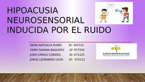 Hipoacusia Neurosensorial Inducida Por El Ruido