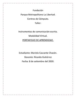 Portafolio Mariela Cascante Chacón