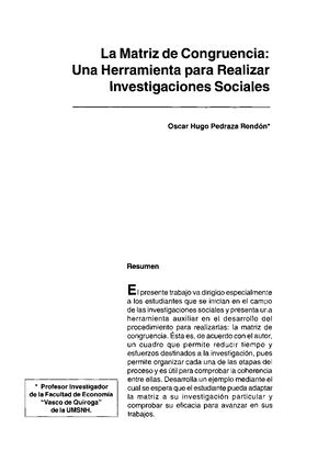 Dialnet La Matriz De Congruencia 5900518