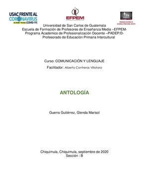 Guerra Glenda Antología