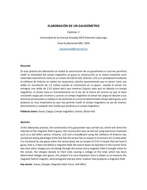 Informe Elaboración De Un Gaussímetro Victor Espinosa