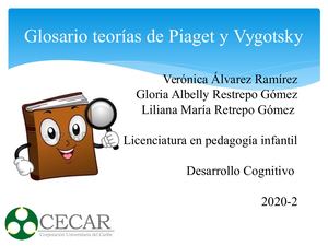 Glosario Teorías De Piaget Y Vygotsky