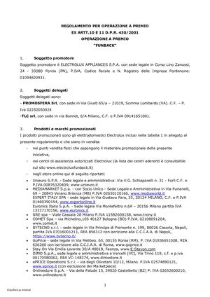 Regolamento Promozione Electrolux Better Home, Better You