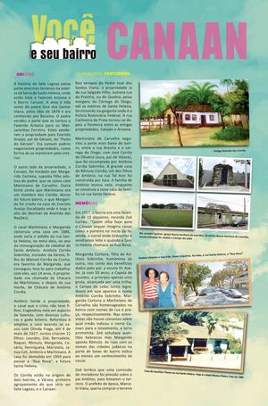 História dos Bairros de Sete Lagoas - Canaã