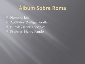 ÁLbum Sobre Roma
