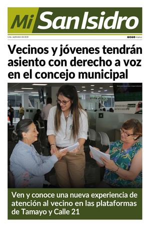 Periódico Municipal Mi San Isidro - Setiembre 2020