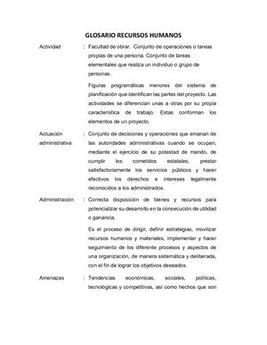 Glosario Rrhh