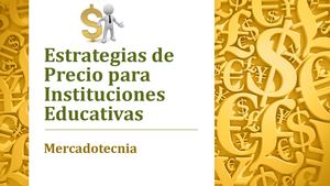 Estrategias De Precio Instituciones Educativas