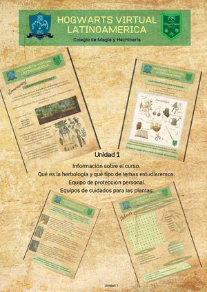 Unidad I Herbologia I