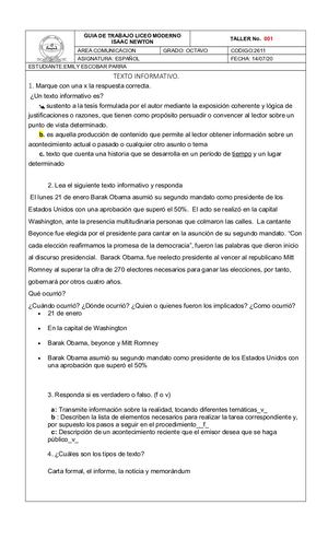 ENTREGA DE TALLERES 3PERIODO