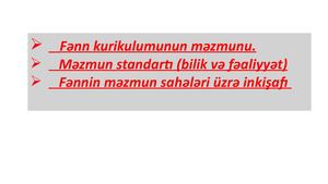 Məzmun Standartı (1)