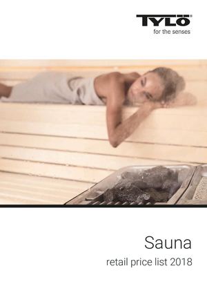 Tylo Sauna Retail Price List England 2018