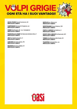 Punti Vendita Oasi Volpi Grigie