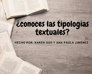Tipologías textuales