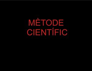 Fases Del Mètode Científic