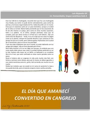 El Dia Que Amaneci Convertido En Cangrejo