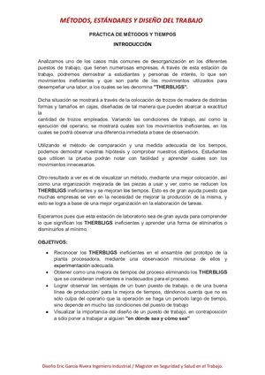 Práctica De Métodos Y Tiempos Prototipo Therbligs