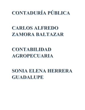 Contabilidad Agropecuaria