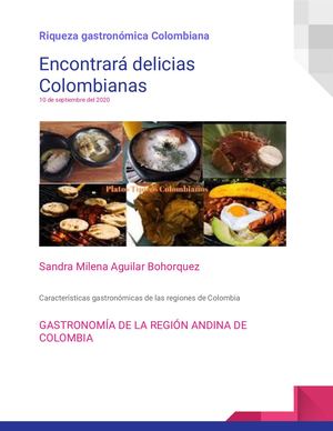 Cartilla De La Riqueza Gastronomica Colombiana