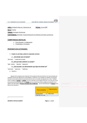 Animales autóctonos de la provincia de San Juan