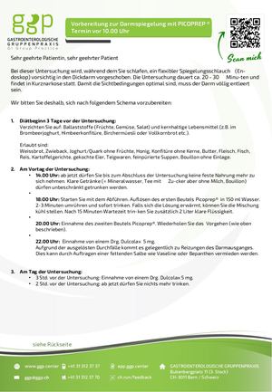 Vor 10 Uhr Vorbereitung Darmspiegelung Mit PICOPREP