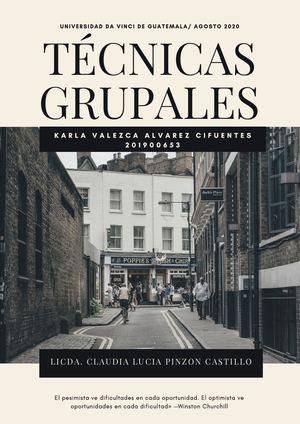 Tecnicas Grupales Karla Alvarez