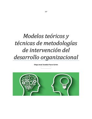 Modelos Teóricos Y Técnicas De Metodologías De Intervención Del Desarrollo Organizacional