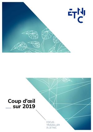 ETNIC : rapport d'activité 2019