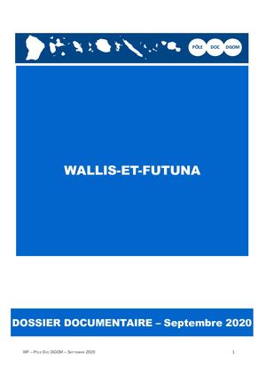 Dossier documentaire Wallis-et-Futuna