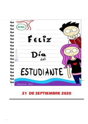Tarjeta Dia Del Estudiante