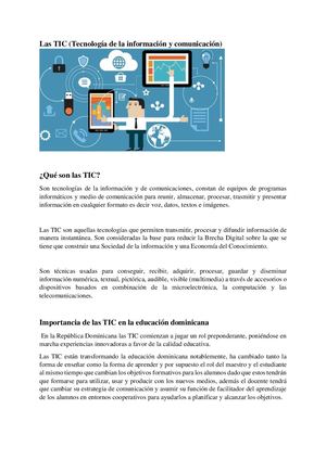 Tecnología De La Información Y La Comunicación