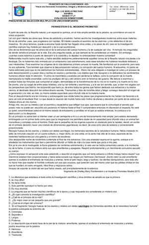 Evaluacion Romanticismo